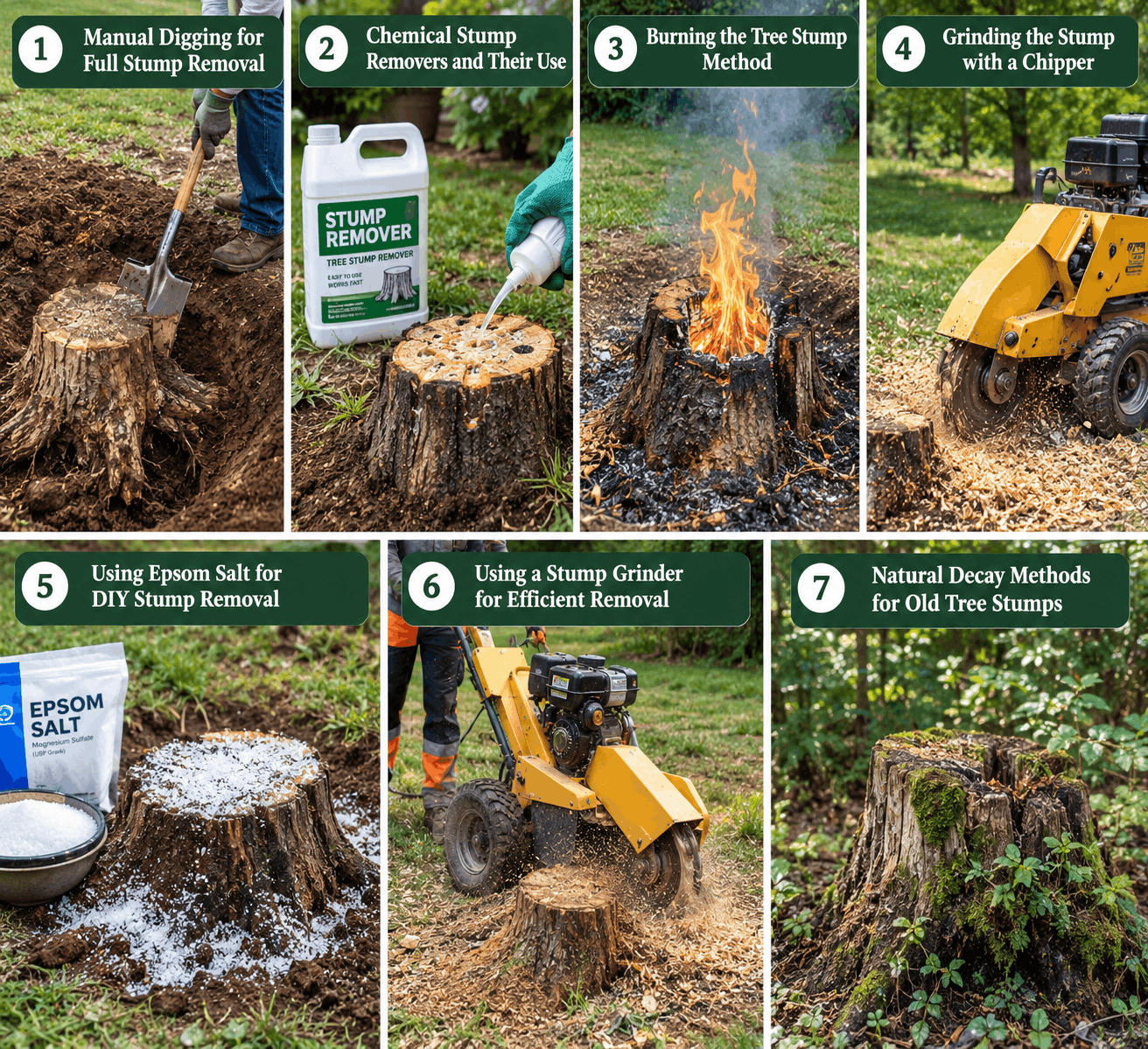 Best way to remove tree stumps