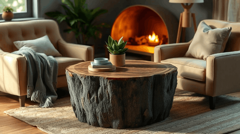 Tree Stump Cocktail Table